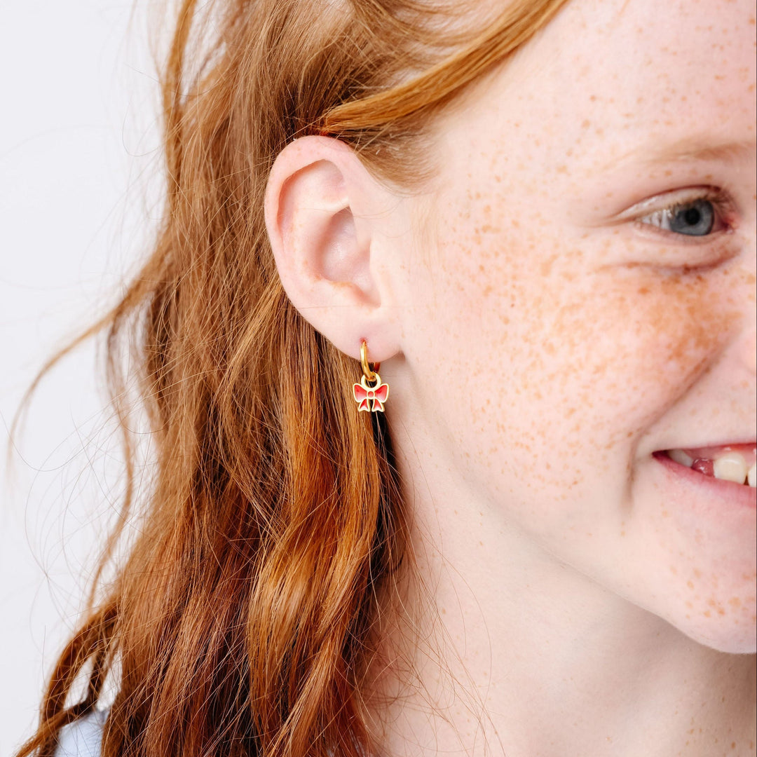 Red Enamel Bow Charm