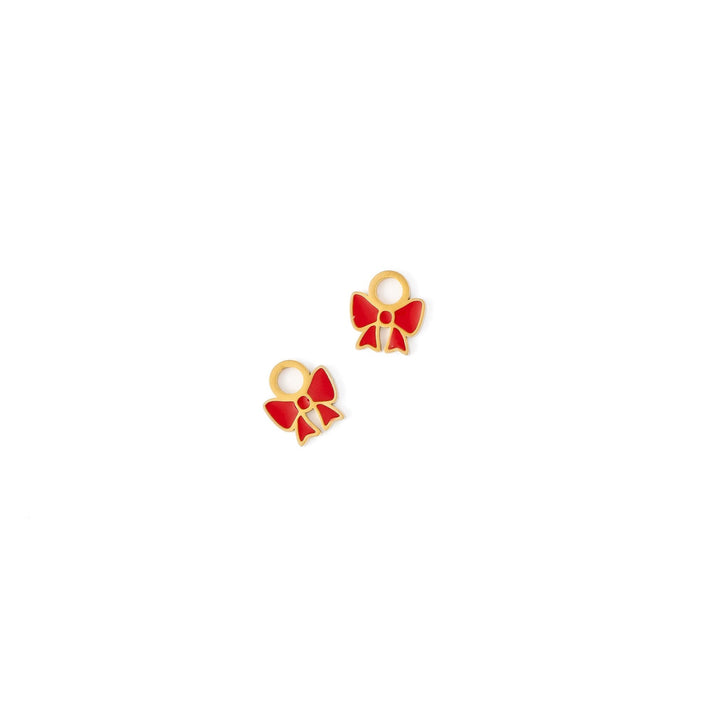 Red Enamel Bow Charm