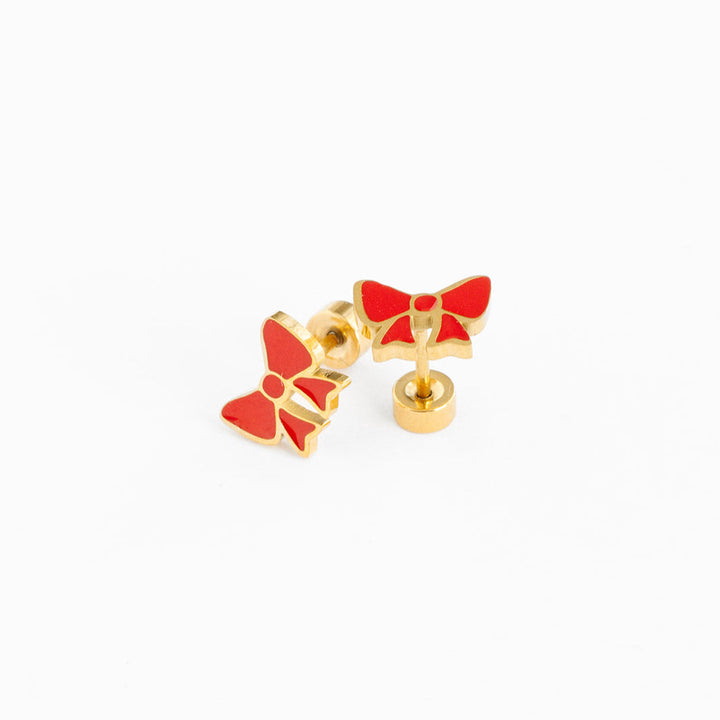 Red Enamel Bow