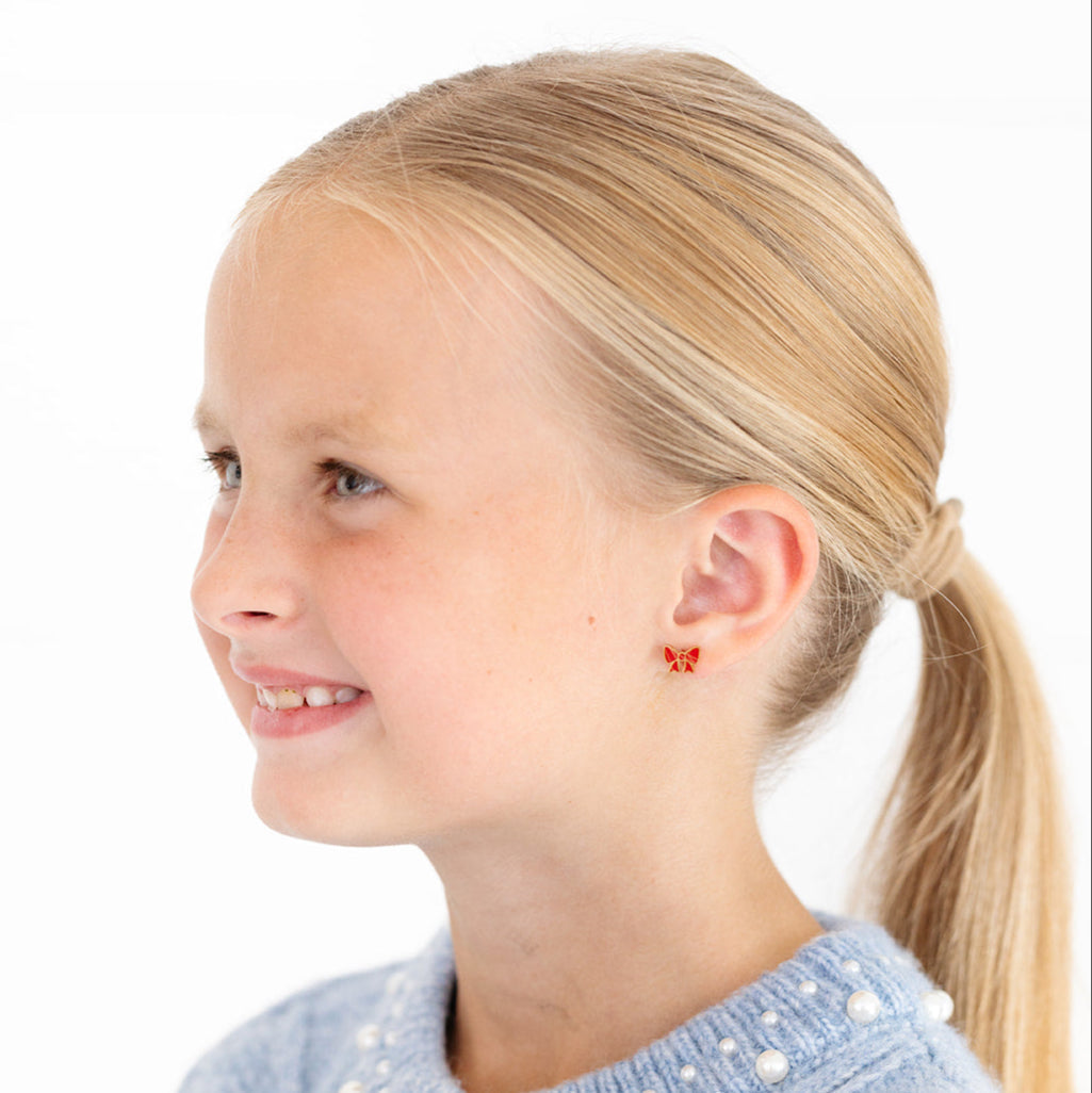 Red Enamel Bow