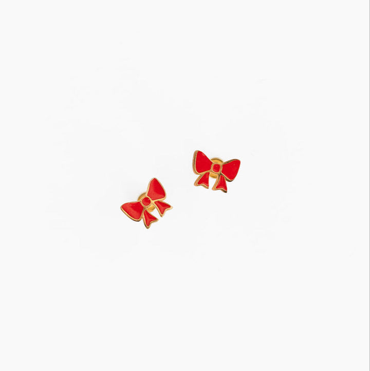 Red Enamel Bow