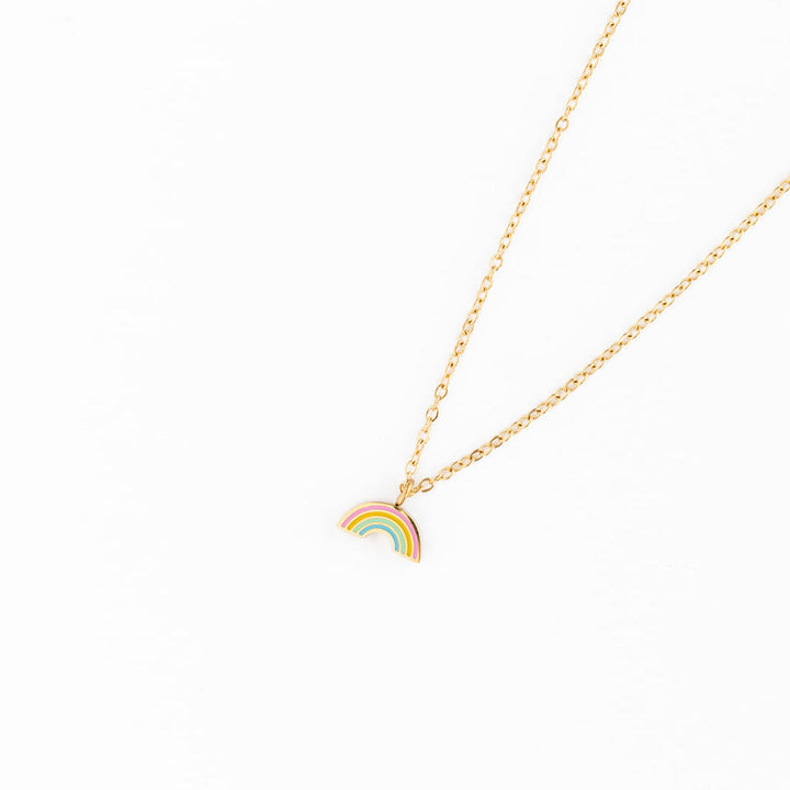 Pastel Rainbow Pendant Necklace