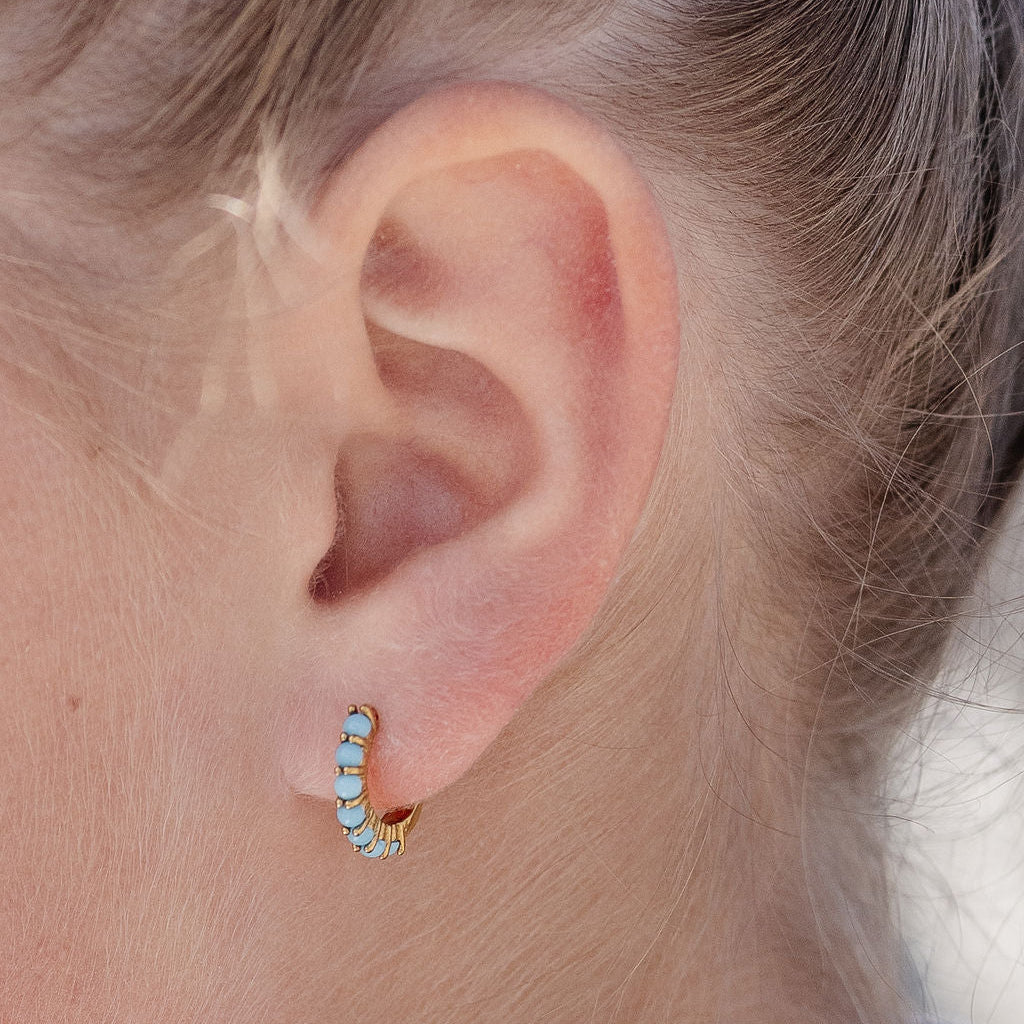 Turquoise Hoop