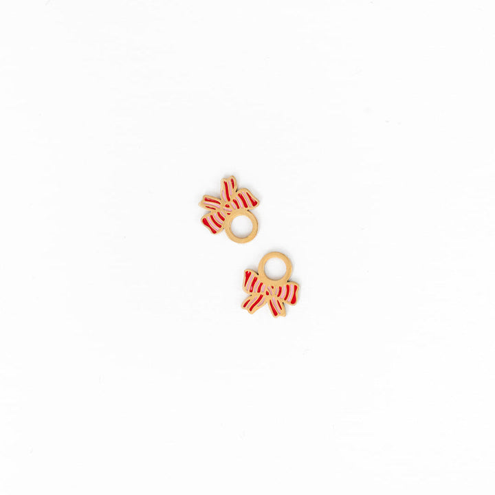 Striped Bow Charm
