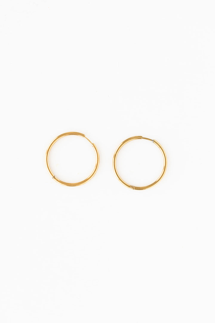 Endless Hoop Thin Gold