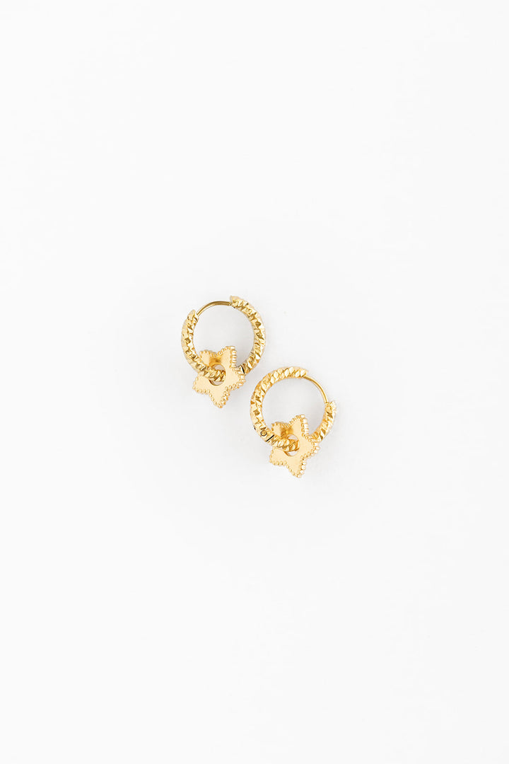 Gold Star Braided Hoop