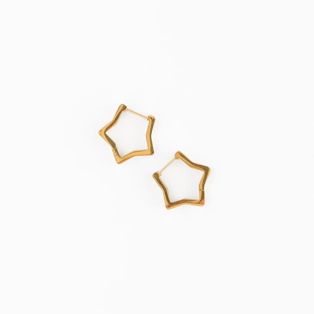 Star Hoop Silver