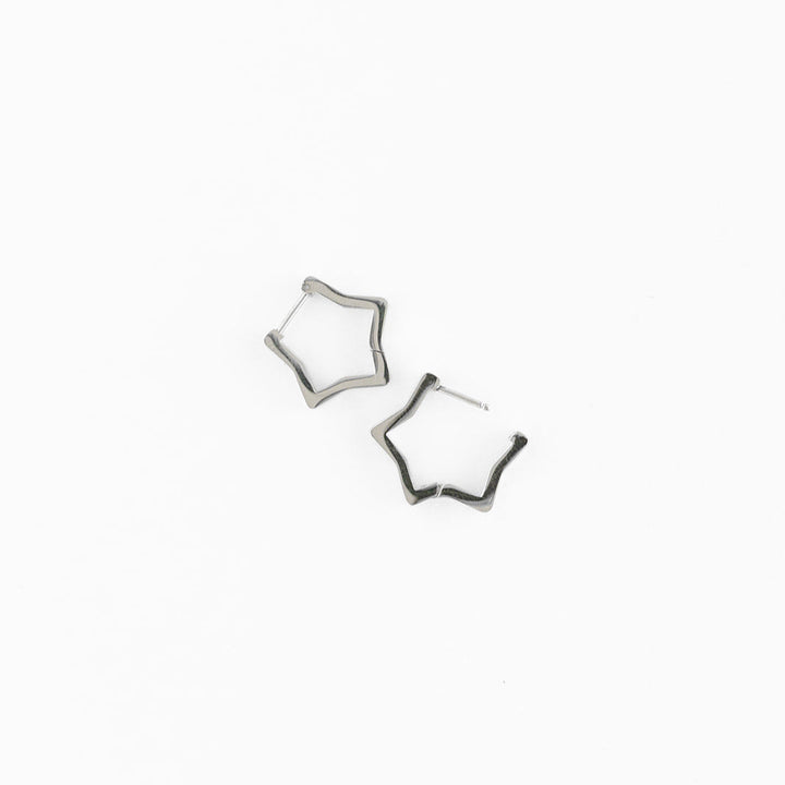 Star Hoop Silver
