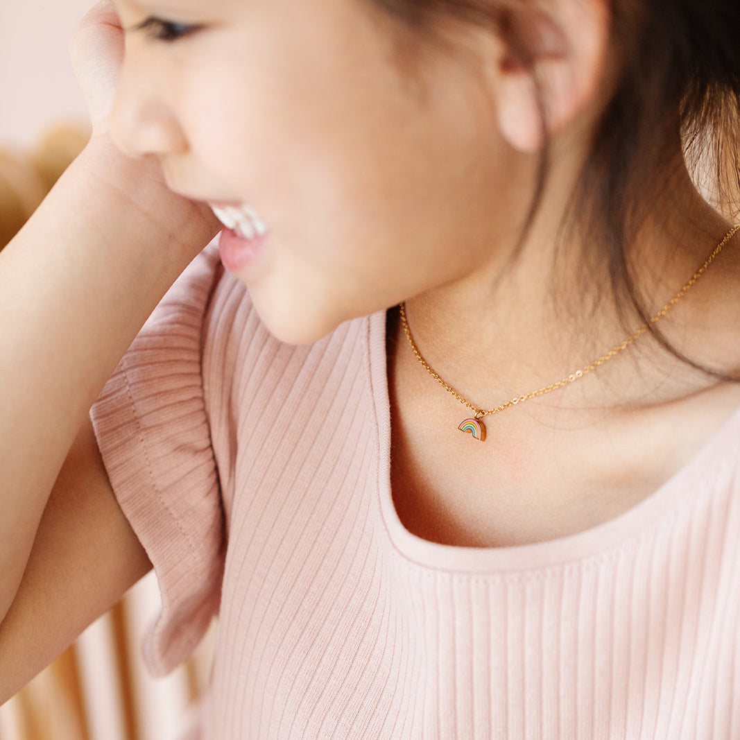 Pastel Rainbow Pendant Necklace
