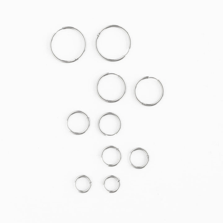 Endless Hoop Thin Silver